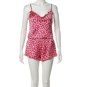 Colsie Lingerie Set, Intimates, Ruffles, Hearts, Sz L, 2 Pc, Hearts, Satin, PJ​